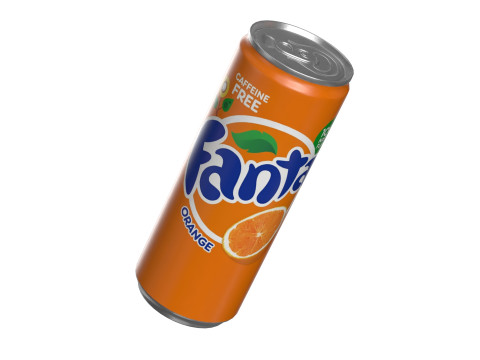 Fanta Drink Can Slim 250ml 02 Model 3D