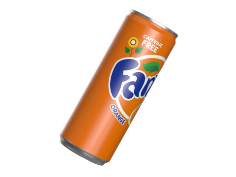 Fanta Drink Can Slim 250ml 02 Model 3D