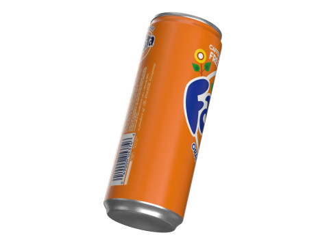 Fanta Drink Can Slim 250ml 02 Model 3D