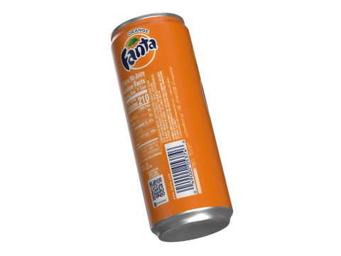 Fanta Drink Can Slim 250ml 02 Model 3D