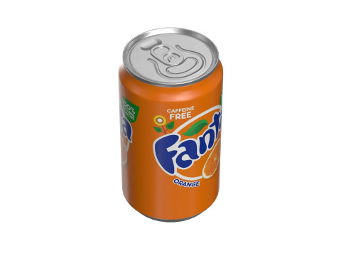 Fanta Drink Can Sleek 200ml 03 Modelo 3D