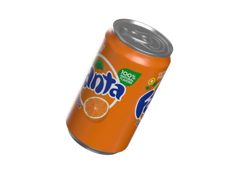 Fanta Drink Can Sleek 200ml 03 Modelo 3D