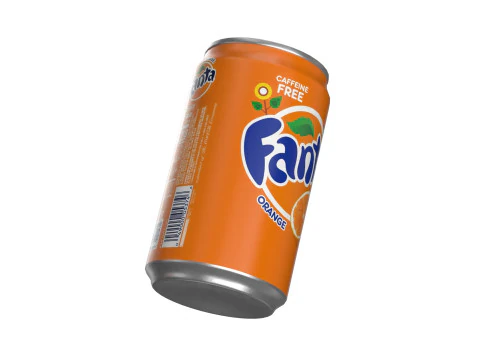Fanta Drink Can Sleek 200ml 03 3D Model