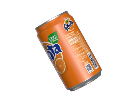 Fanta Drink Can Sleek 200ml 03 Modelo 3D