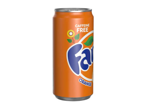 Fanta Drink Can Sleek 250ml 04 3D Model
