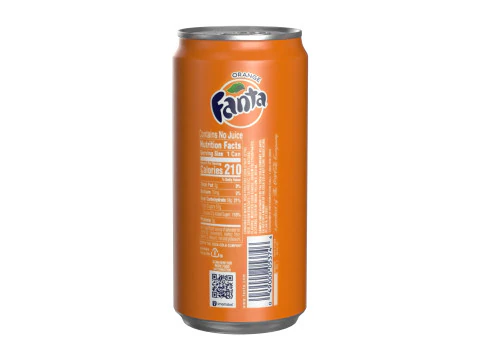 Fanta Drink Can Sleek 250ml 04 3D Model