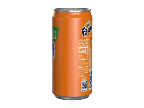 Fanta Drink Can Sleek 250ml 04 3D Model