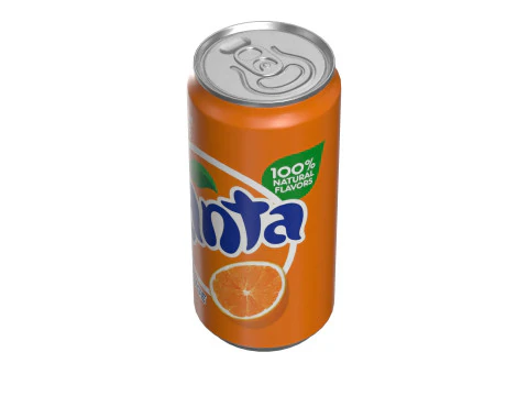 Fanta Drink Can Sleek 250ml 04 3D Model