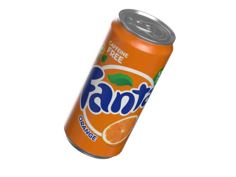 Fanta Drink Can Sleek 250ml 04 3D Model