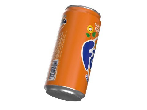 Fanta Drink Can Sleek 250ml 04 Modelo 3D