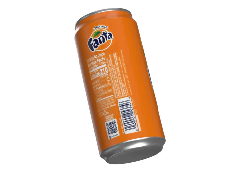 Fanta Drink Can Sleek 250ml 04 3D Model