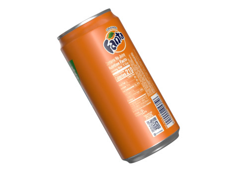 Fanta Drink Can Sleek 250ml 04 Modelo 3D