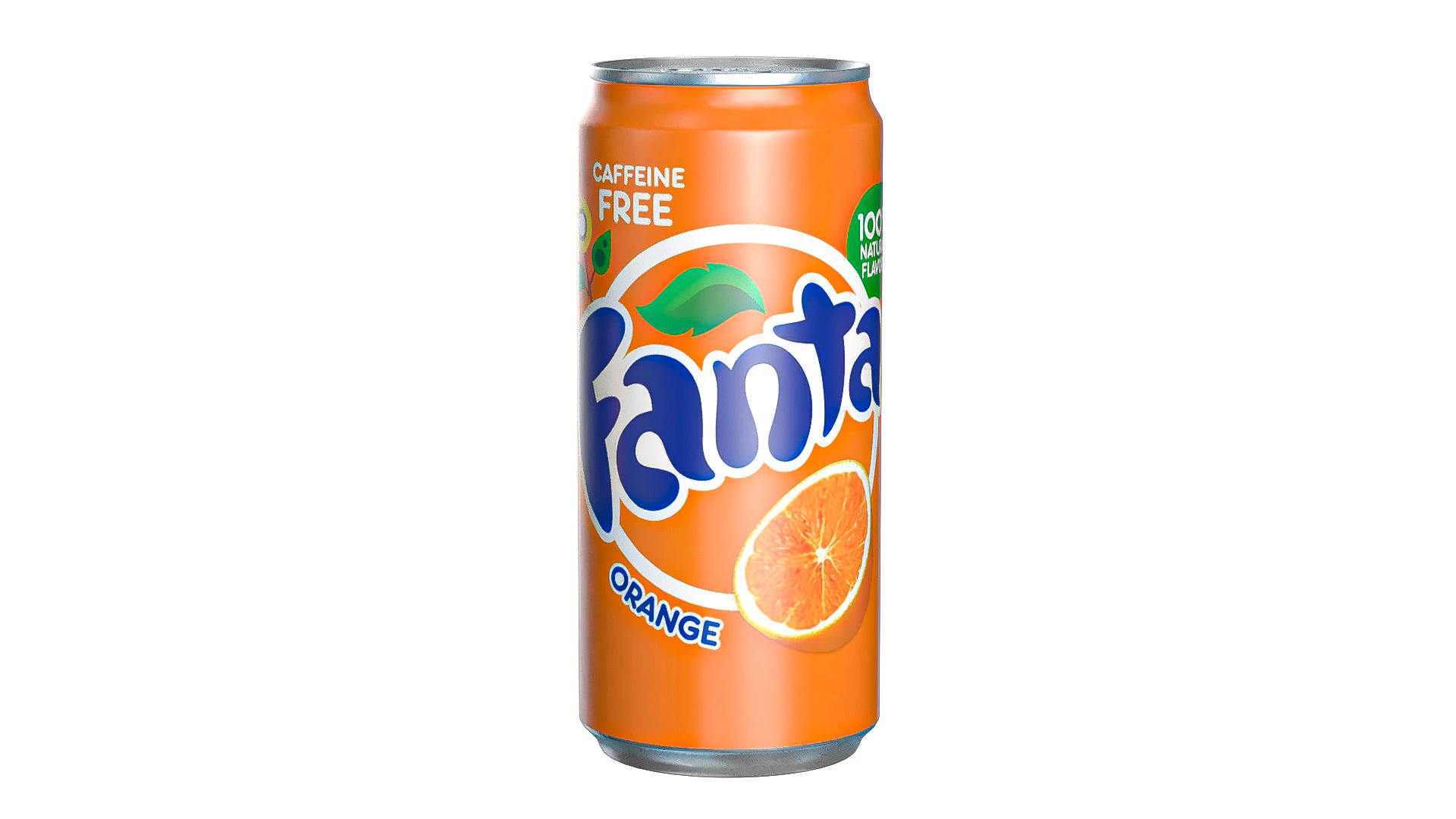 Fanta Drink Can Sleek 270ml 05 3D Model .c4d .max .obj .3ds .fbx .stl .blend 