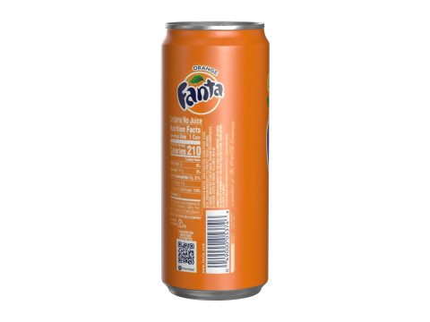 Fanta Drink Can Sleek 310ml 06 3D Model