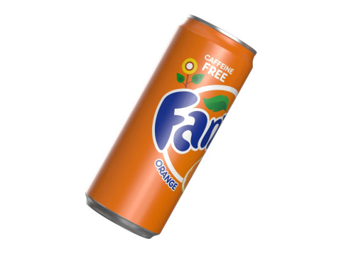 Fanta Drink Can Sleek 310ml 06 3D Model
