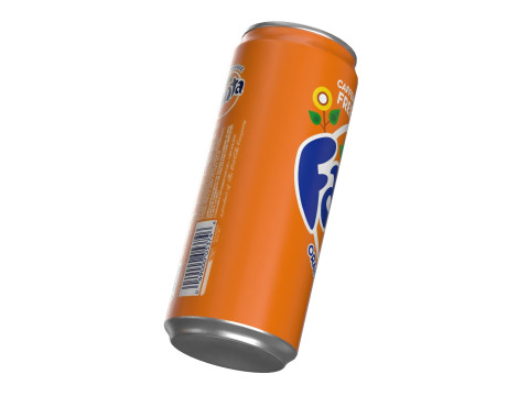 Fanta Drink Can Sleek 310ml 06 3D Model