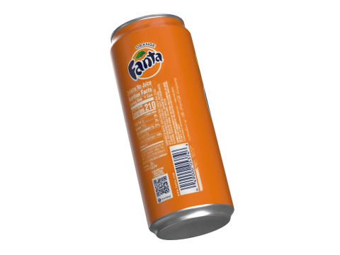 Fanta Drink Can Sleek 310ml 06 3D Model
