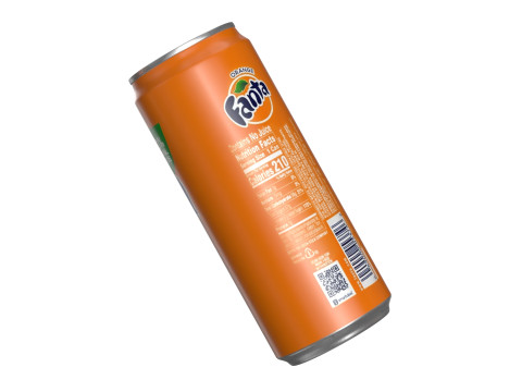 Fanta Drink Can Sleek 310ml 06 3D Model