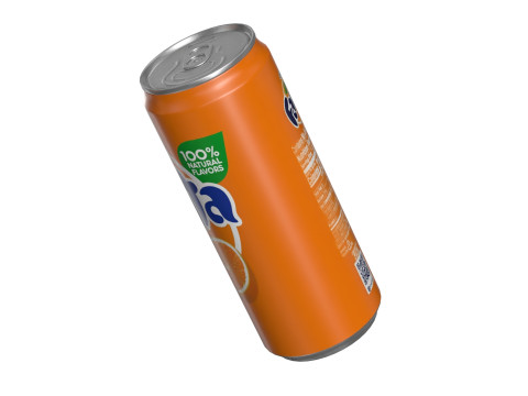 Fanta Drink Can Sleek 310ml 06 3D Model