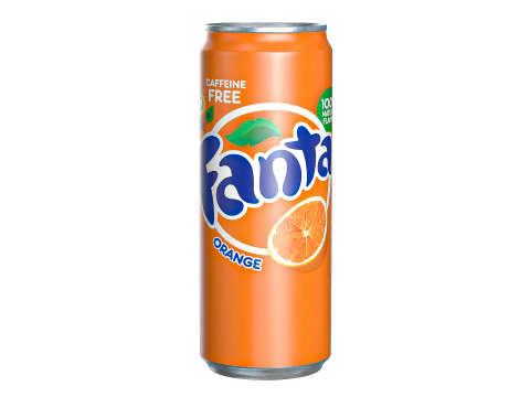 Fanta Drink Can Sleek 330ml 07 3D Model