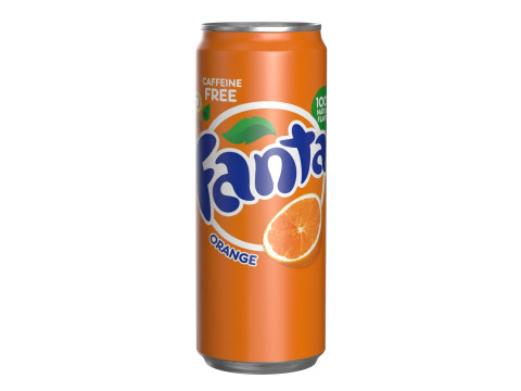 Fanta Drink Can Sleek 330ml 07 3D-Modell