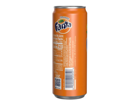 Fanta Drink Can Sleek 330ml 07 3D-Modell