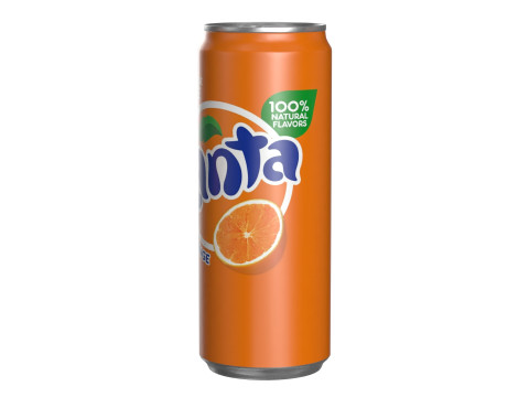 Fanta Drink Can Sleek 330ml 07 3D-Modell