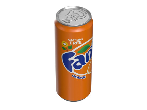 Fanta Drink Can Sleek 330ml 07 3D-Modell