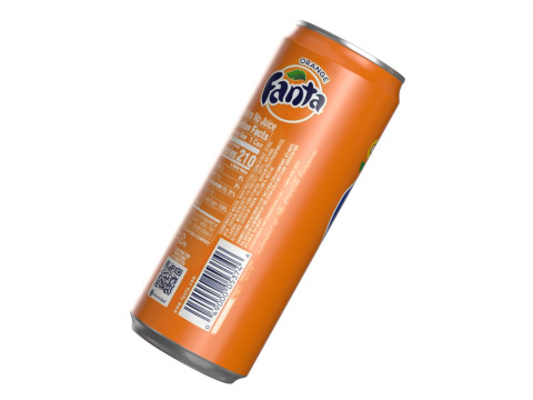 Fanta Drink Can Sleek 330ml 07 3D-Modell