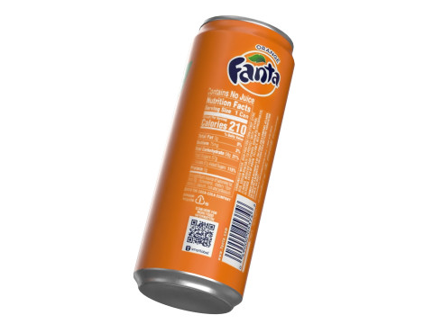 Fanta Drink Can Sleek 330ml 07 3D-Modell