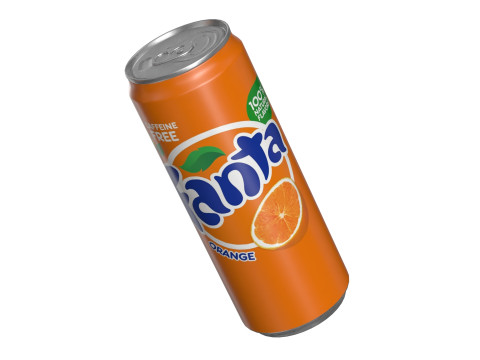 Fanta Drink Can Sleek 330ml 07 3D-Modell