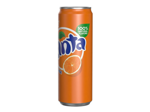 Fanta Drink Can Sleek 355ml 08 3Dモデル