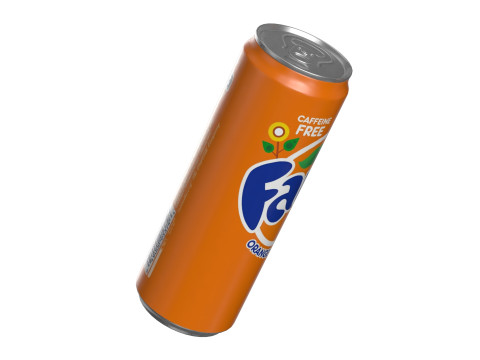 Fanta Drink Can Sleek 355ml 08 3Dモデル