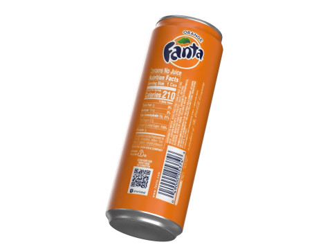 Fanta Drink Can Sleek 355ml 08 3Dモデル