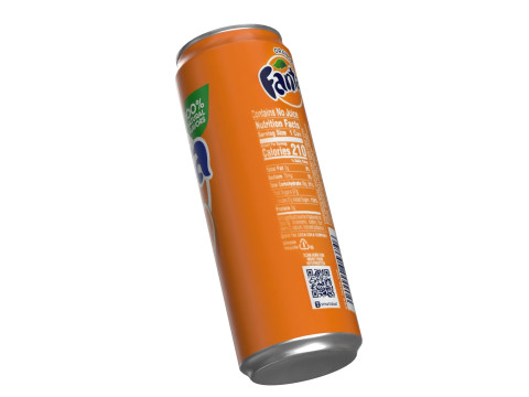 Fanta Drink Can Sleek 355ml 08 3Dモデル