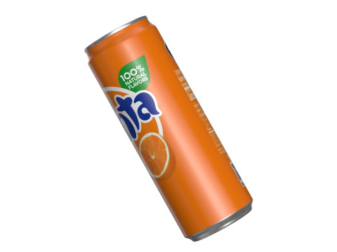 Fanta Drink Can Sleek 355ml 08 3Dモデル
