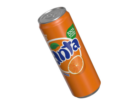 Fanta Drink Can Sleek 355ml 08 3Dモデル