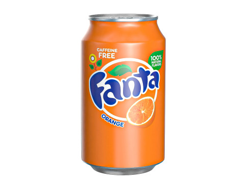Fanta Drink Can 330ml 10 3D Model