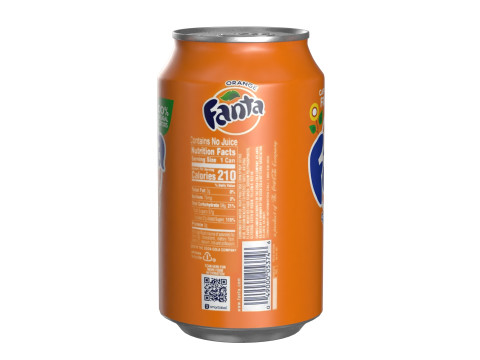 Fanta Drink Can 330ml 10 Model 3D