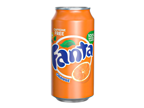 Fanta Drink Can 375ml 12 3Dモデル