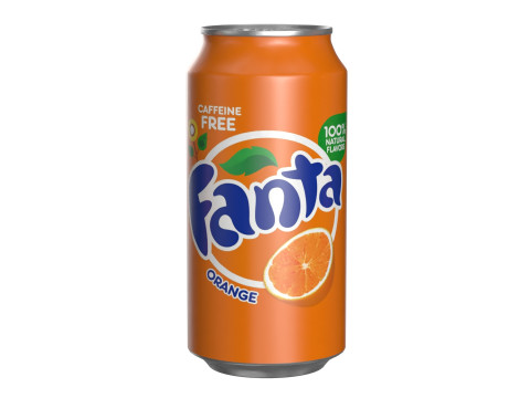 Fanta Drink Can 375ml 12 3D Model