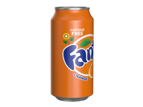 Fanta Drink Can 375ml 12 3D Model