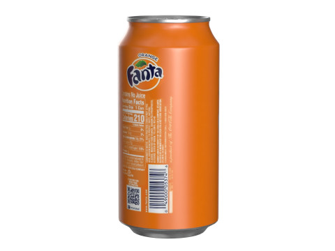 Fanta Drink Can 375ml 12 3D Model