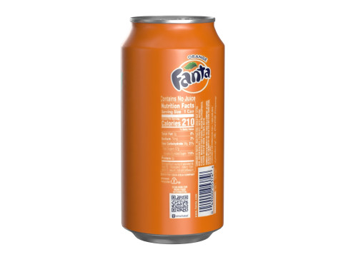 Fanta Drink Can 375ml 12 3D Model