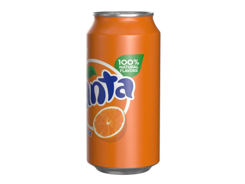 Fanta Drink Can 375ml 12 3D Model