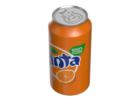 Fanta Drink Can 375ml 12 3D Model