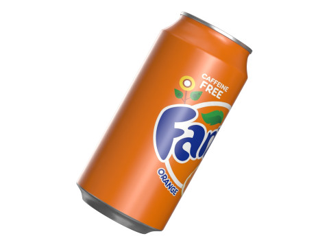 Fanta Drink Can 375ml 12 3D Model