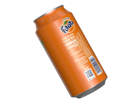 Fanta Drink Can 375ml 12 3D Model