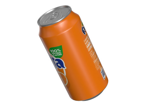 Fanta Drink Can 375ml 12 3D Model