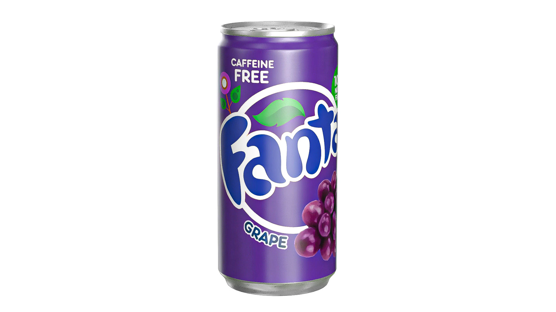 Fanta Grape Drink Can Slim 190ml 01 3D Model .c4d .max .obj .3ds .fbx .stl .blend 